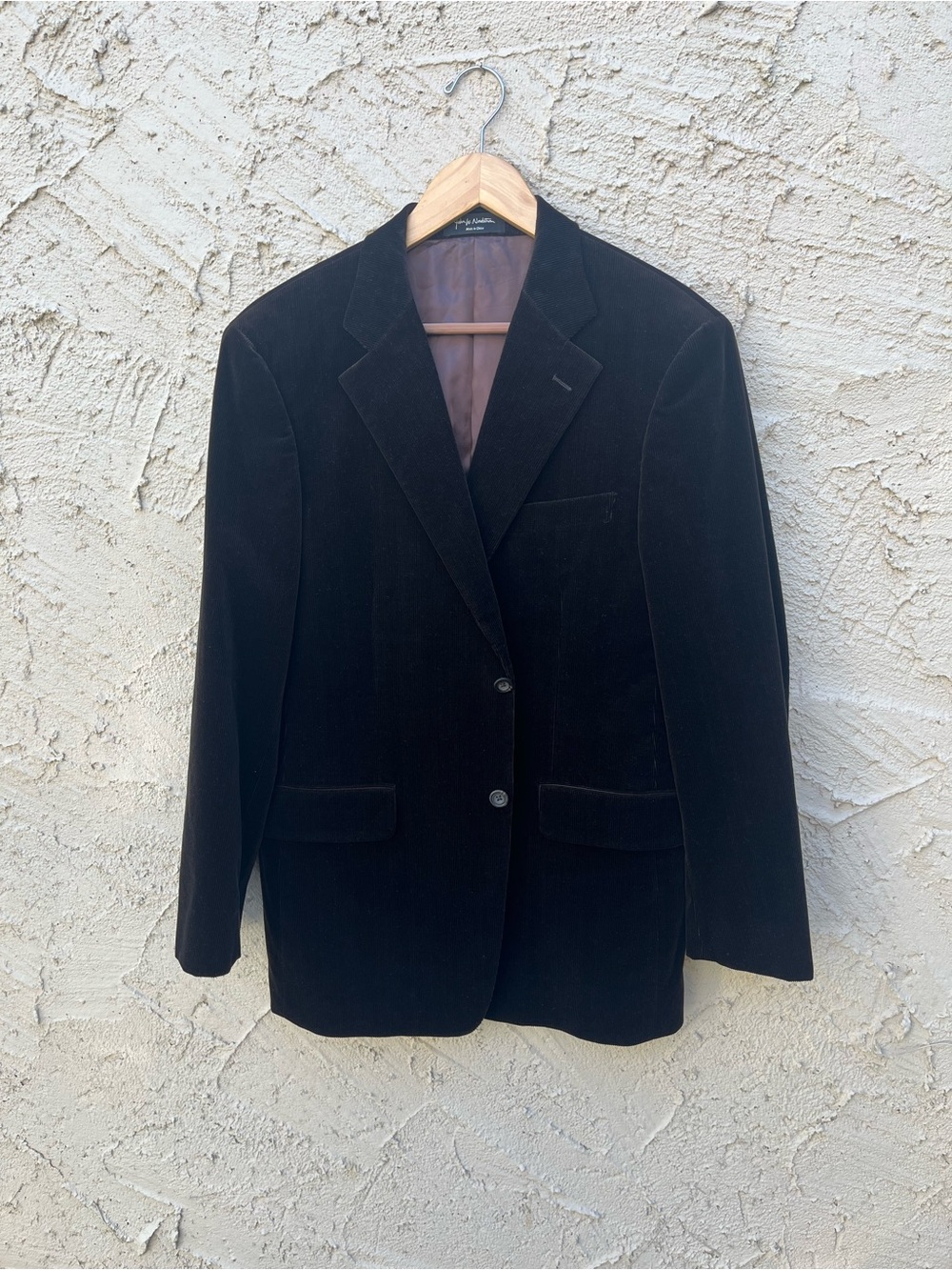 Loro Piana John Nordstrom Blazer Men 42R Brown Corduroy Velvet Sport Coat Luxury